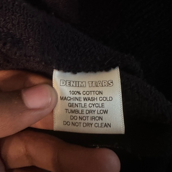 Denim Tears Cotton Wreath Black hoodie - Picture 8 of 9